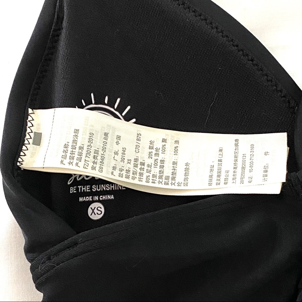 SOLD! 💚Hollister Black Long Line Bikini Top - Picture 7 of 9